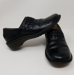 UGG W Anila Black Braided Leather Clog- Sz. 9